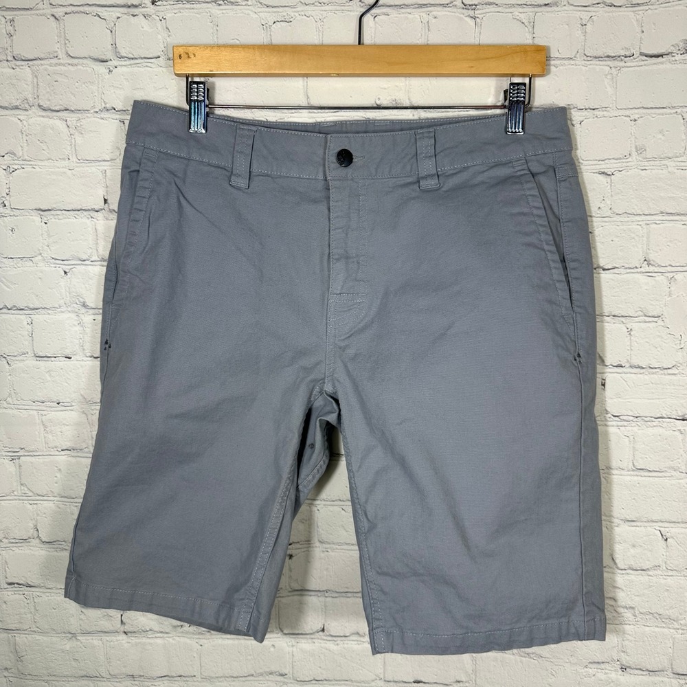 Stio Shorts‎ Mens Gray 34 Canvas Flat Front Casual Outdoor Shorts Hiking